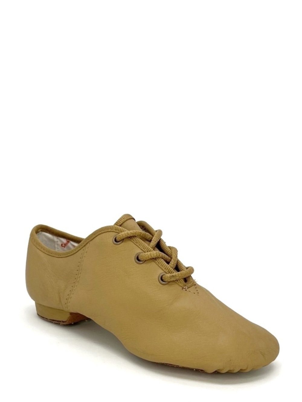 Sansha Tan Leather Carou-Split Jazz Shoes Lace-up Youth Size I = 2.5 New NWT